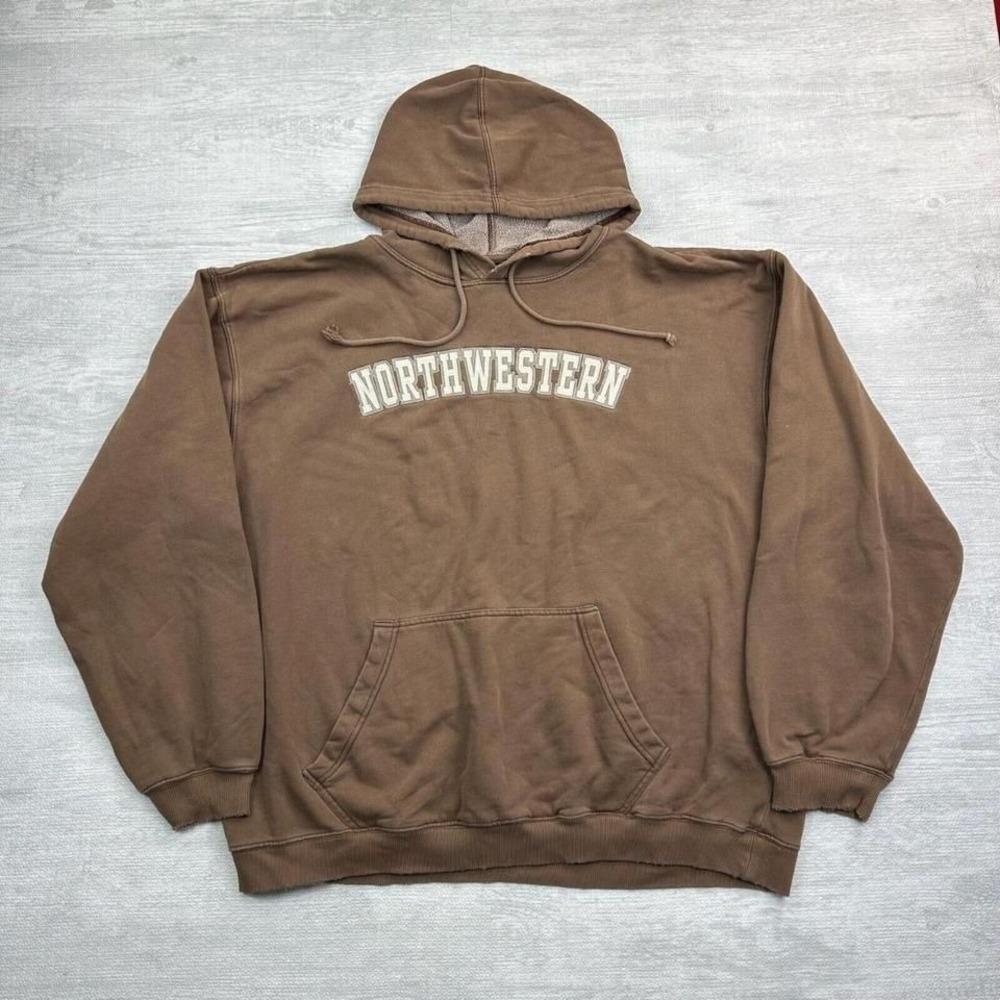 Vintage Northwestern Wildcats Sweatshirt Adult XL Brown Hoodie NMU
